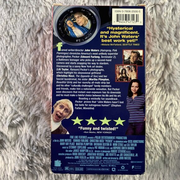 Pecker VHS 1998 Comedy Drama Movie Edward Furlong Christina Ricci - Picture 3 of 12